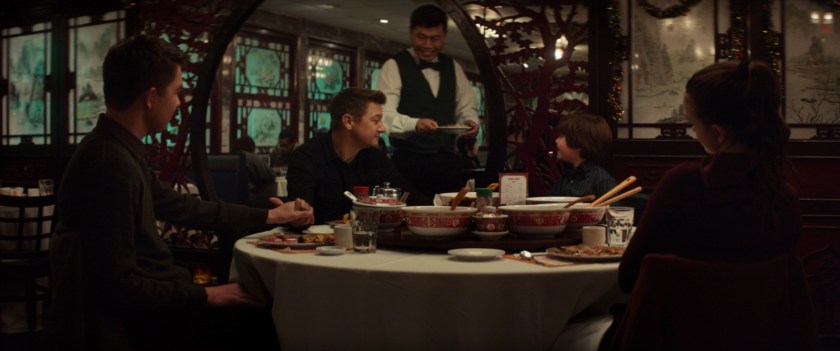 The Barton family in a Chinese restaurant.