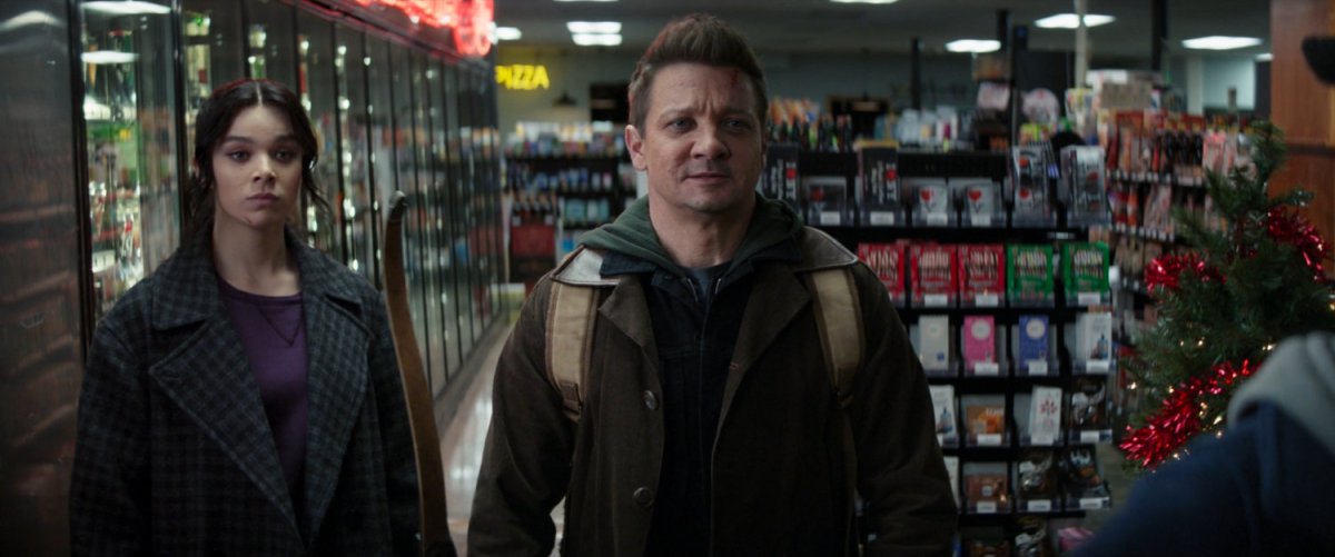 Kate and Clint in a small bodega.