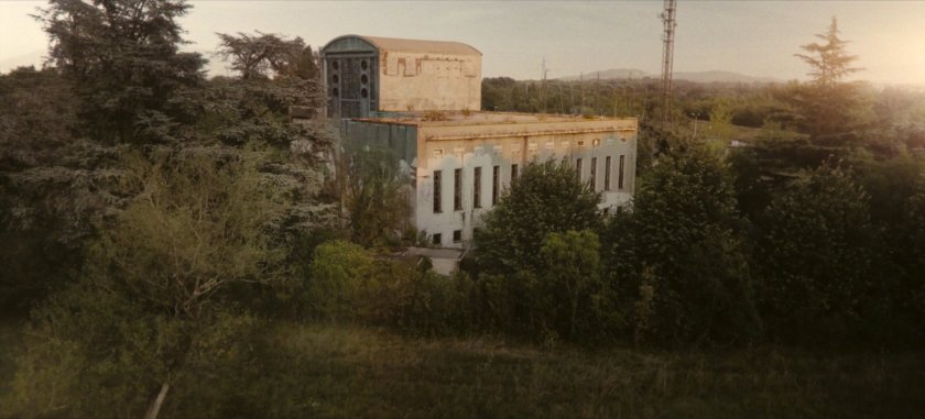 Exterior of old power plant.