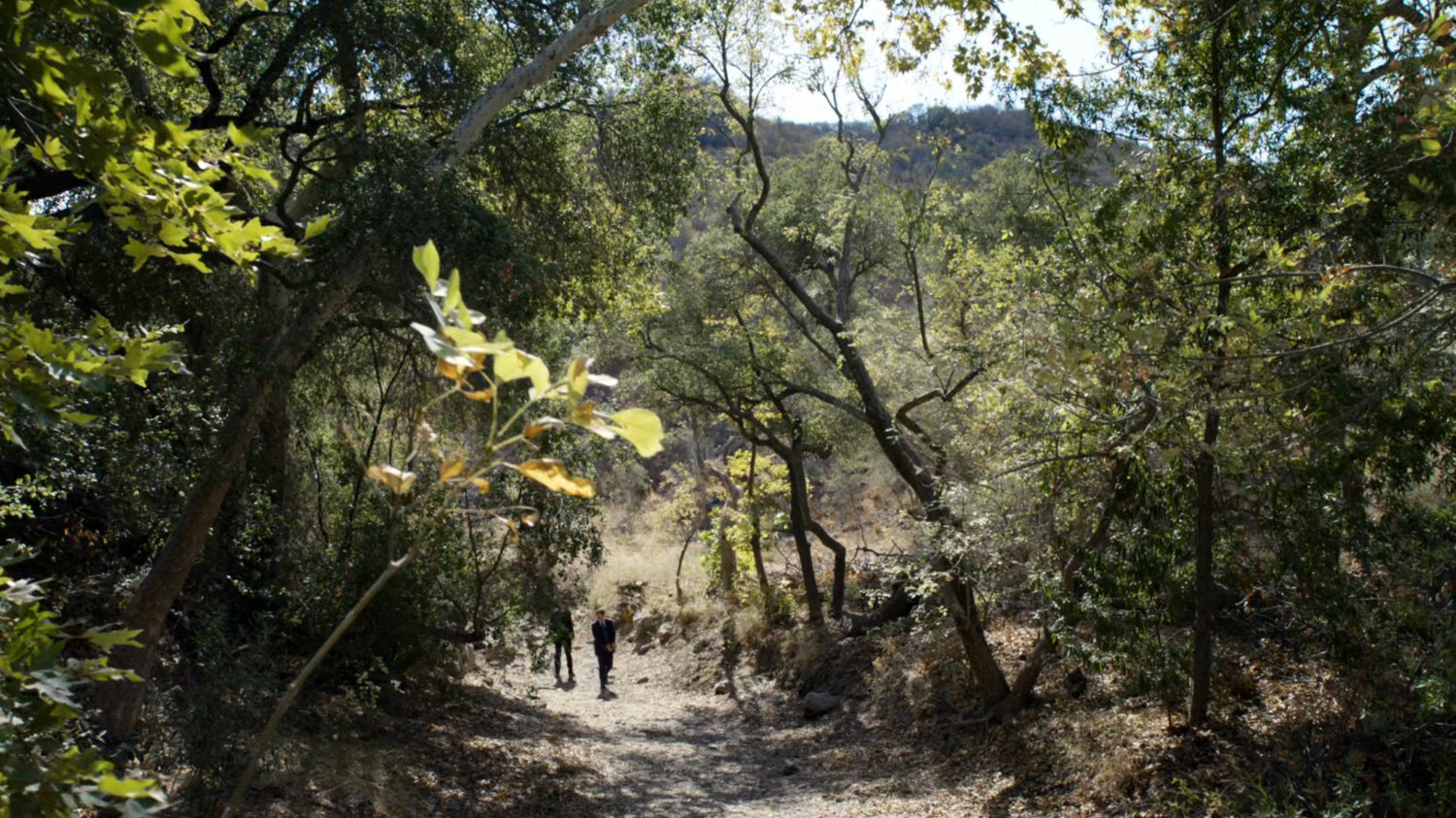 Grant Ward walks Christian Ward through the Massachusetts woods as a prisoner.