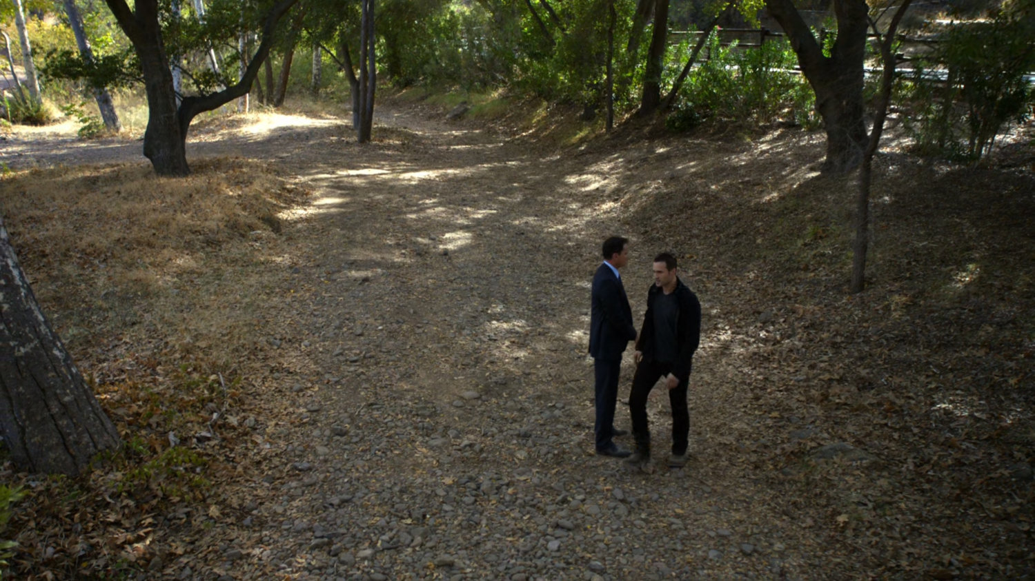 Grant and Christian Ward in the Massachusetts woods.