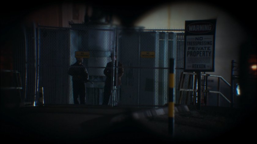 Exterior Roxxon refinery, Brooklyn.