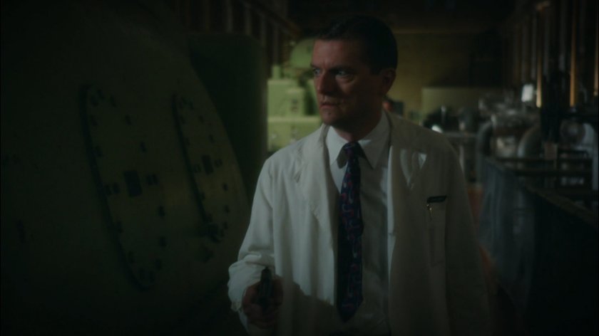 Miles Van Ert inside Roxxon refinery.