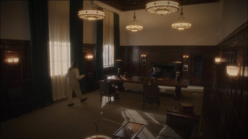 Interior Hugh Jones office at Roxxon.