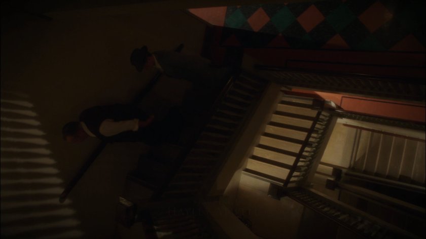 Interior stairway of Hotel Cosmopole.