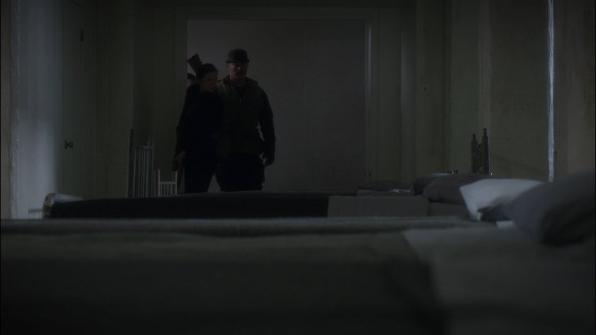 Peggy and Dum Dum Dugan find a dormitory.