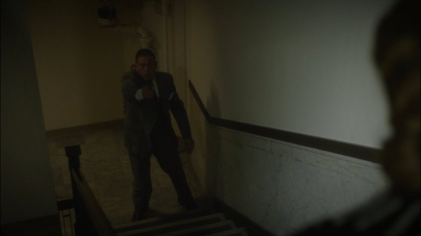 SSR Agent in stairwell.