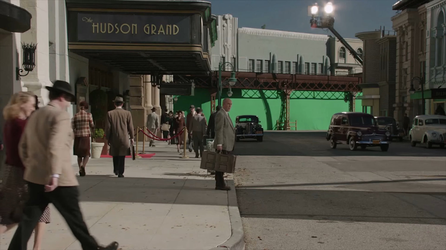 behind the scenes: Dr. Ivchenko outside Hudson Grand Hotel.