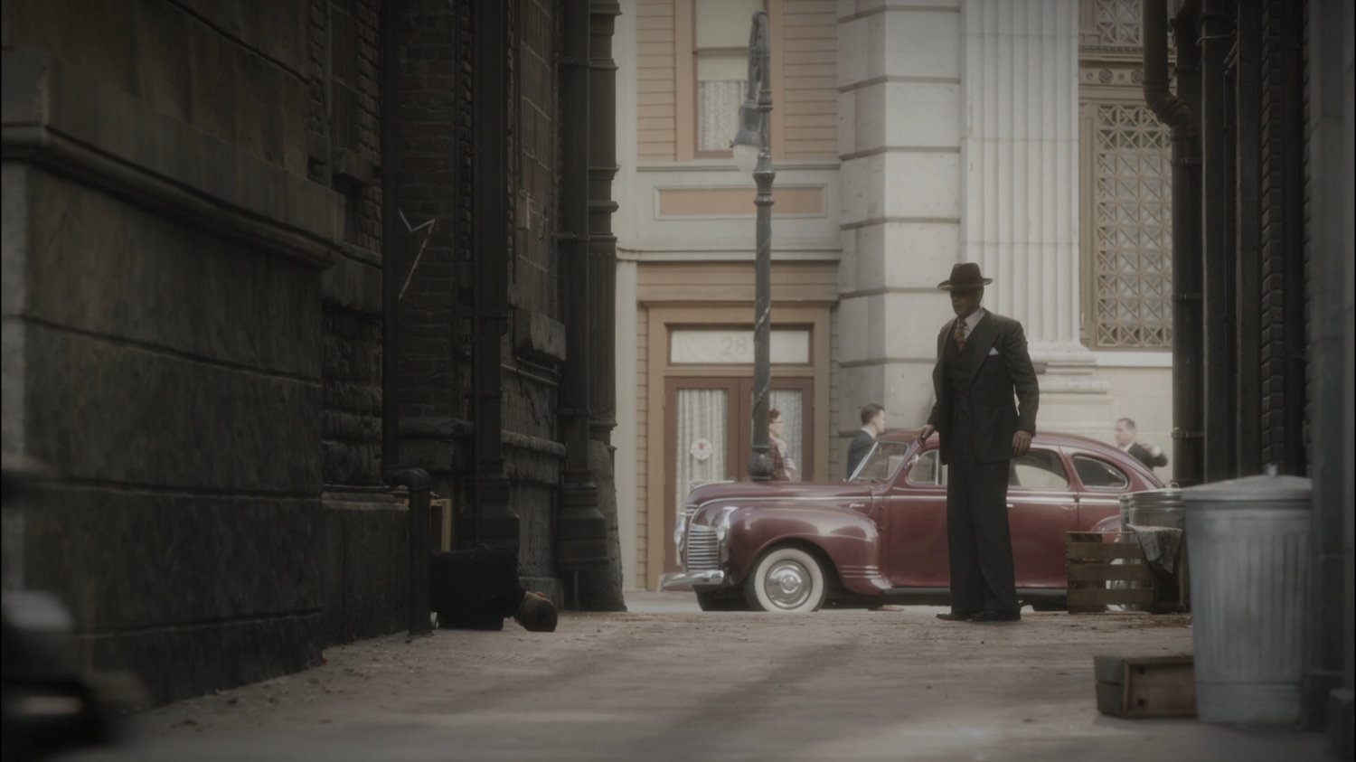 Jarvis in a New York alley.