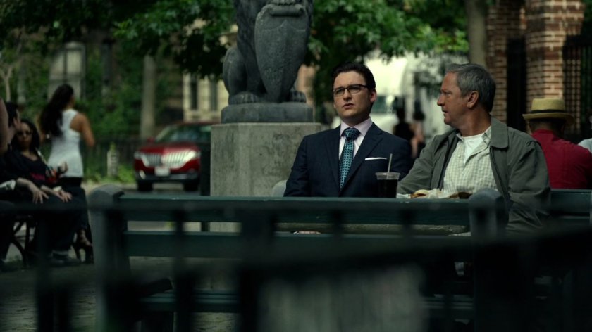 Wesley and Farnum in a park.