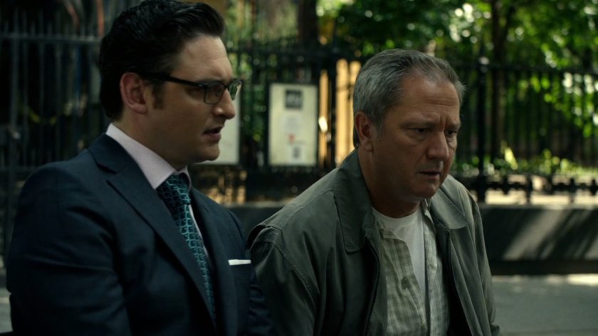 Wesley and Farnum in a park.