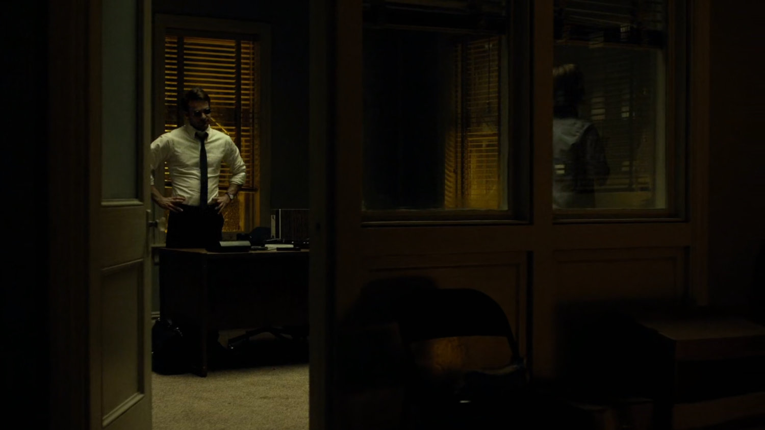 Matt and Foggy inside their law offices.