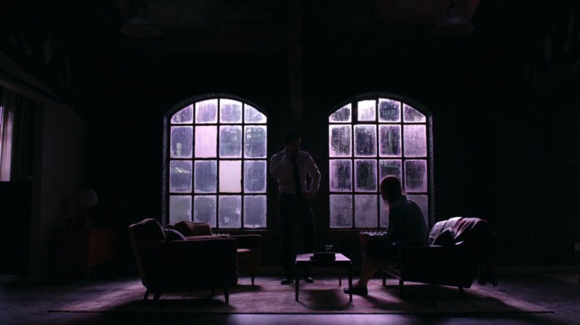 Matt and Karen in his apartment.