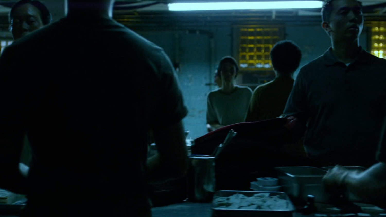 Blind workers in Madame Gao's drug warehouse.