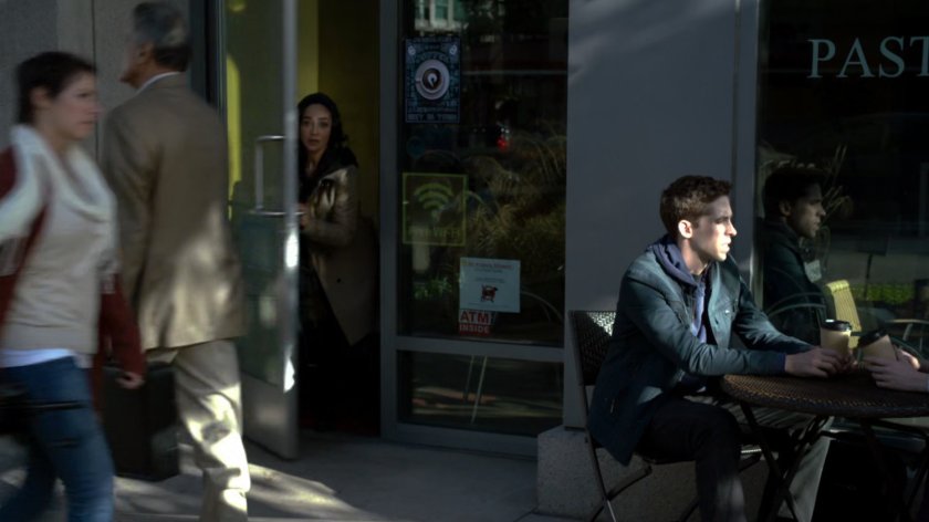Raina exits a Vancouver bakery.