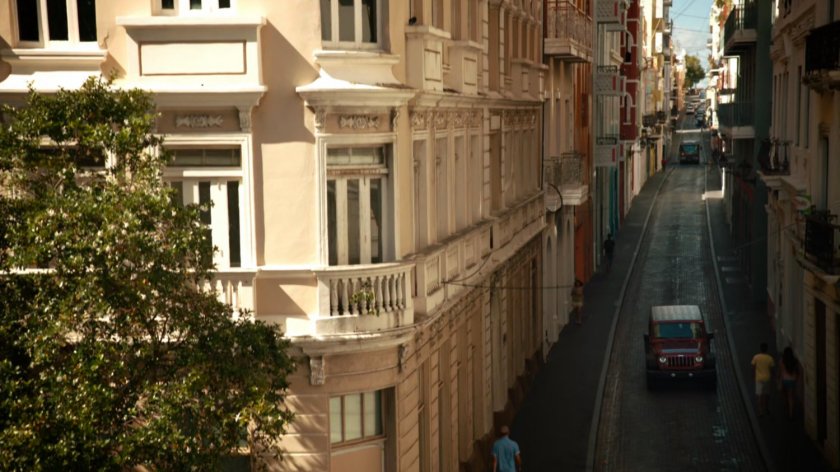 High angle of San Juan street.