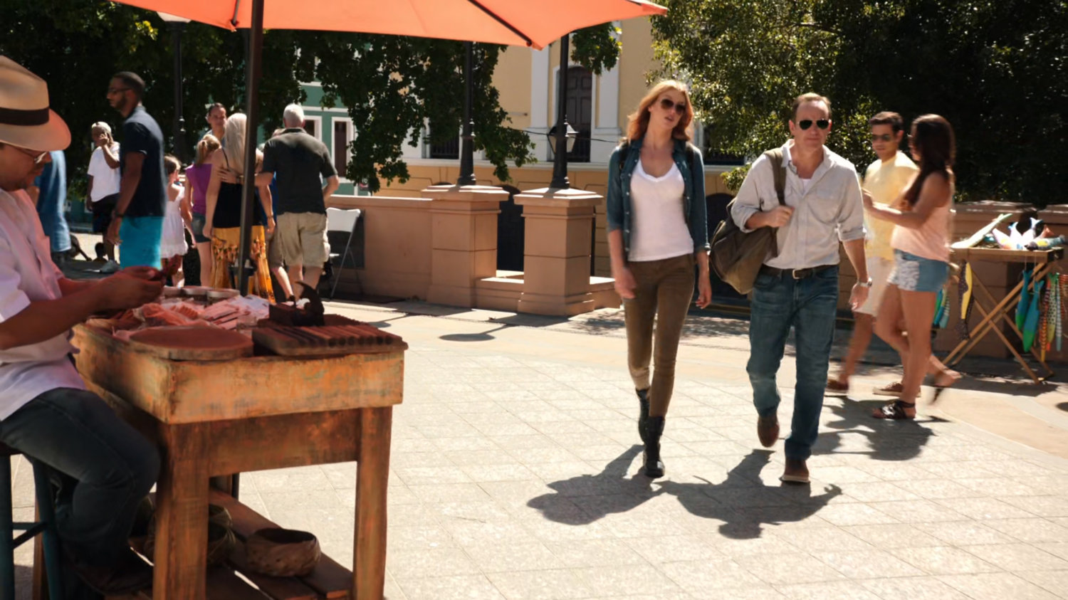 Bobbi and Coulson in Colon Plaza in San Juan.