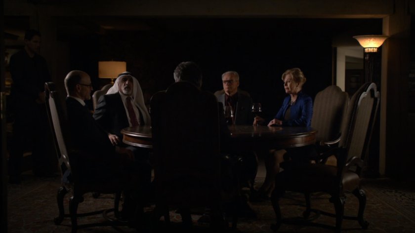 The heads of HYDRA around a table in Octavian Bloom's.