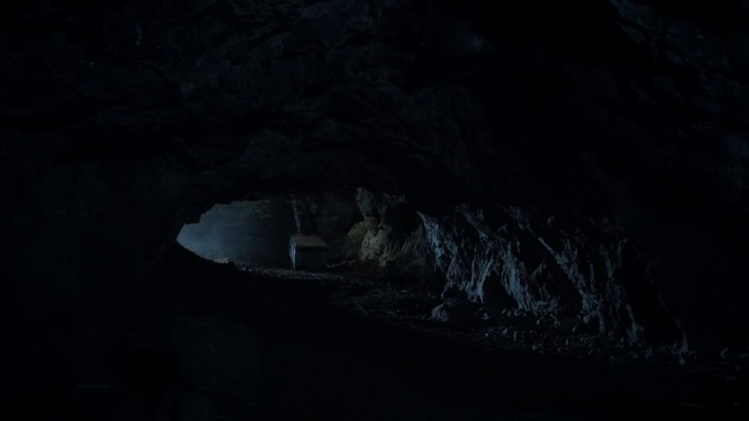 Interior of dark cave in Chaves.