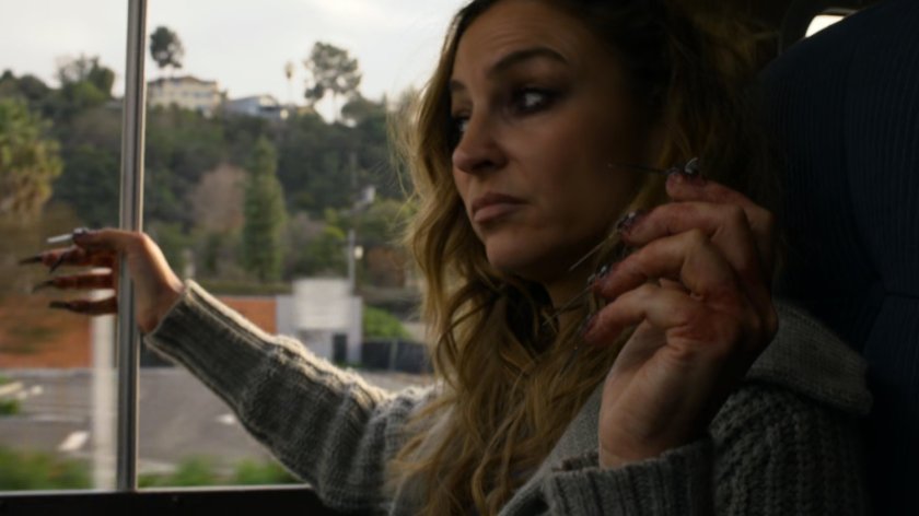 Carla in RV on Street.