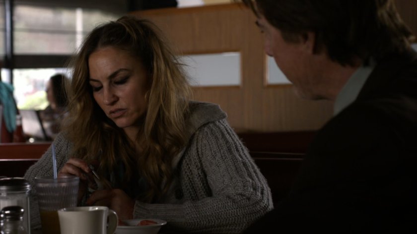 Carla and Cal in diner in Manitowoc, Wisconsin.