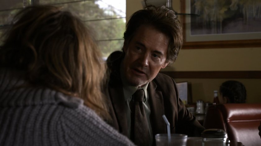 Carla and Cal in diner in Manitowoc, Wisconsin.