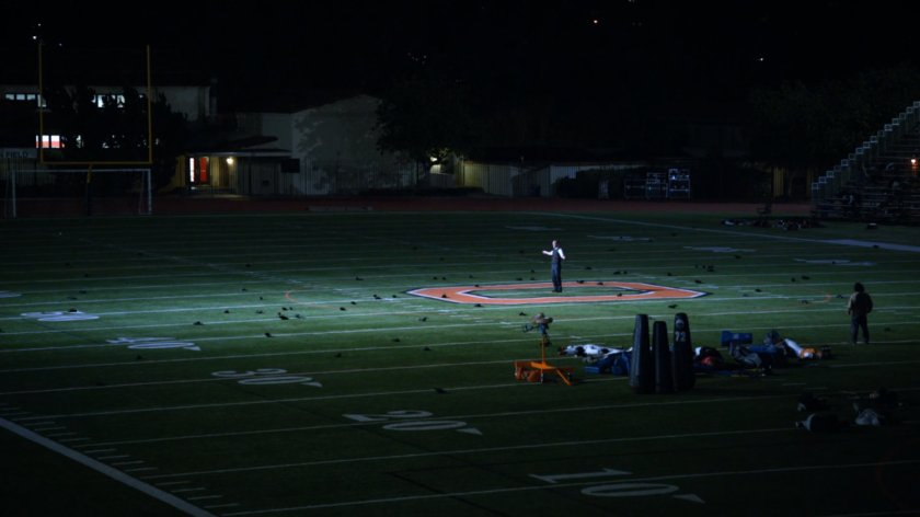 Football field in Manitowoc, Wisconsin.