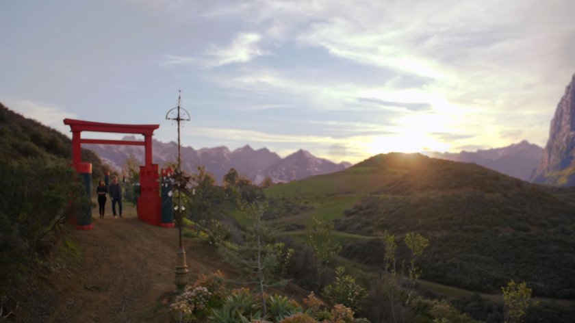Lincoln and Skye on hill outside Afterlife.