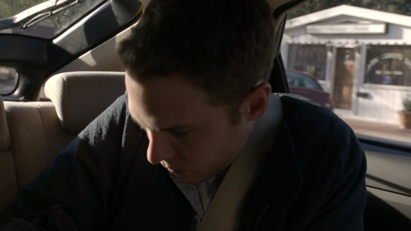 Fitz in cab on Delaware street.