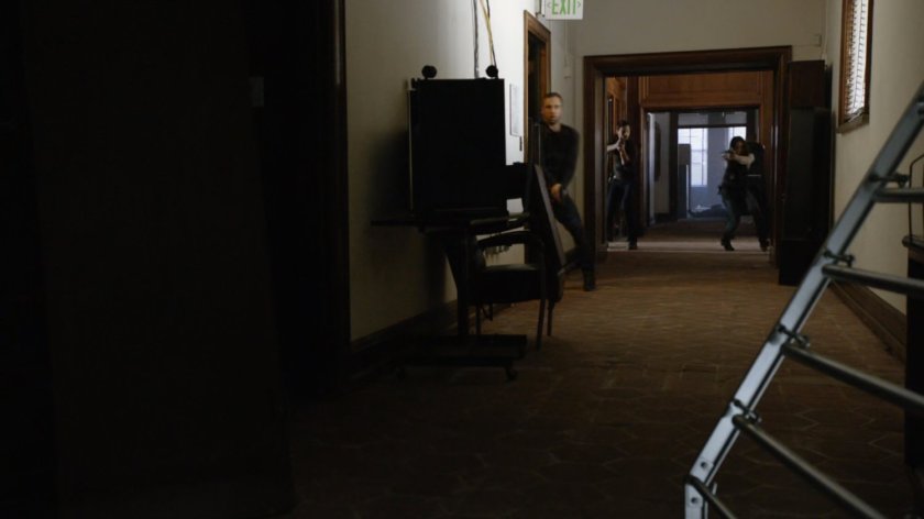 Hunter and other Agents in an old Milwaukee building.