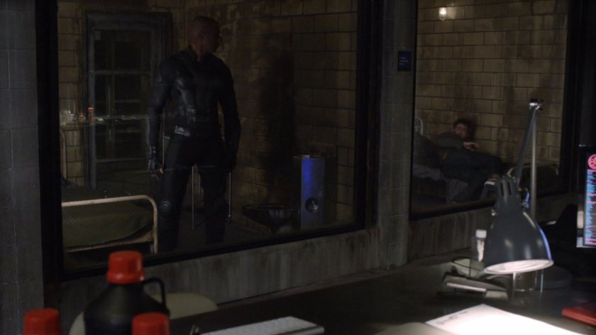 Deathlok and Lincoln in cells in a HYDRA lab.