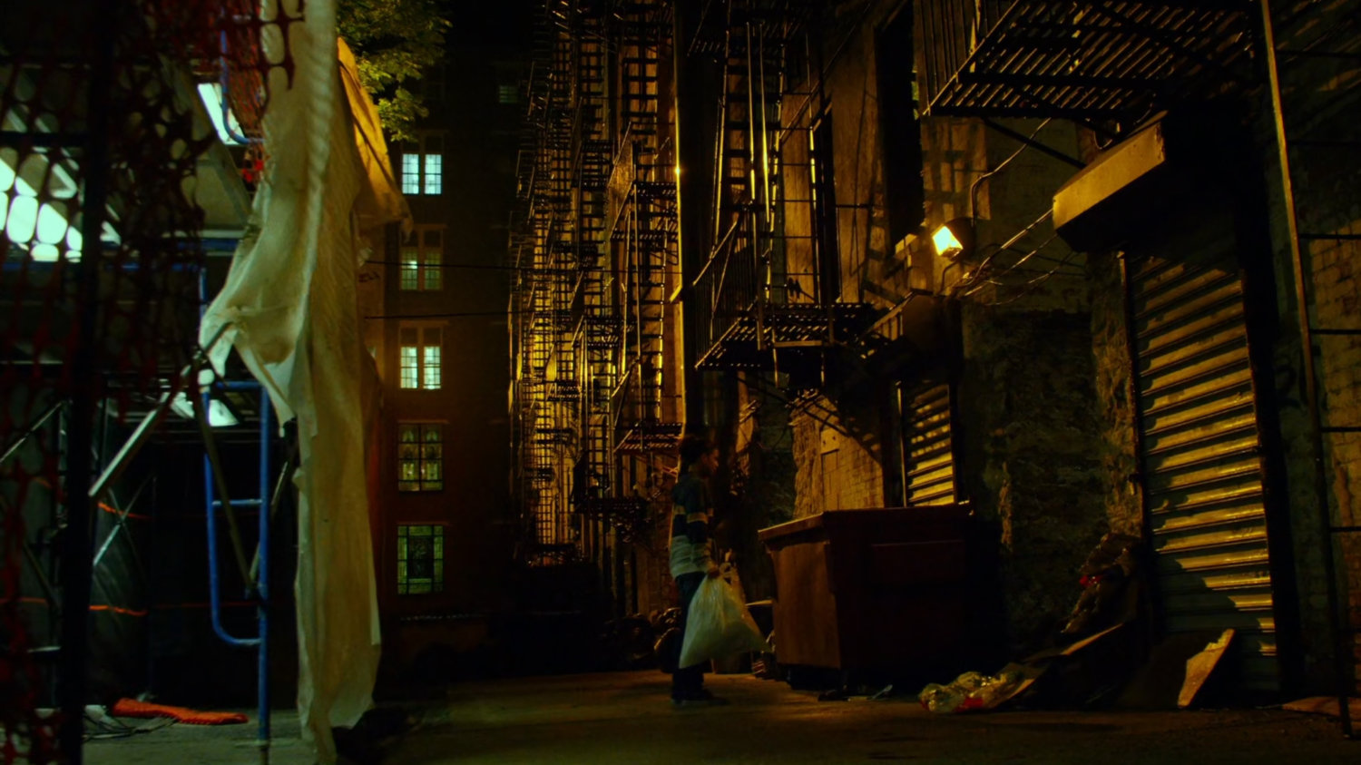 Alley outside Claire's apartment.
