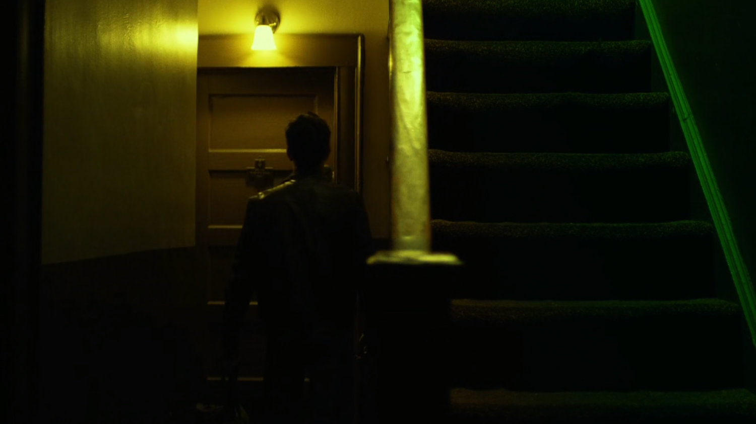 Hallway outside young Matt's childhood home.