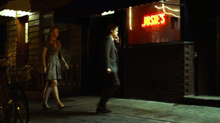 Karen & Foggy outside Josie's bar.