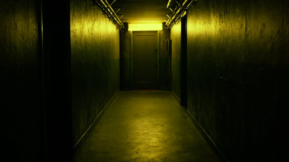 Hallway under Troika restaurant.