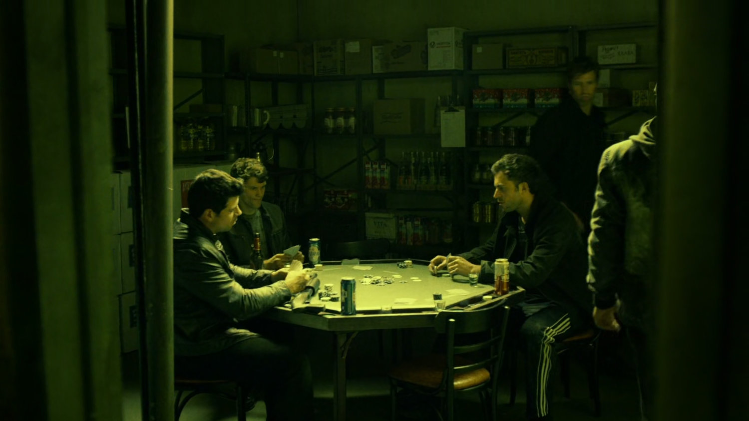 Poker game in store room under Troika restaurant.