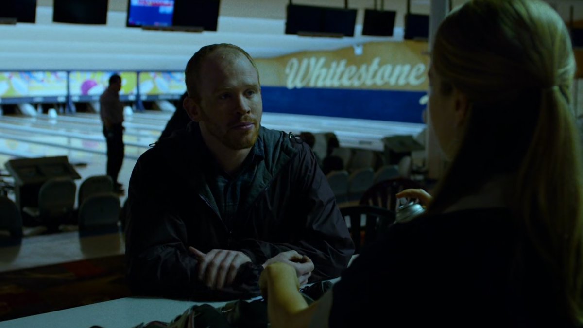 Healy asks to rent shoes inside Whitestone Bowling Lanes.