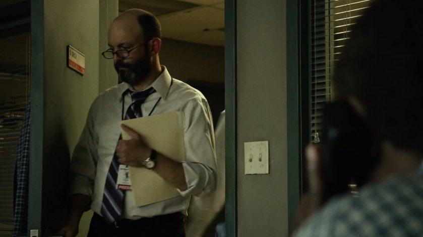 Ellison enters Ben Urich's office.