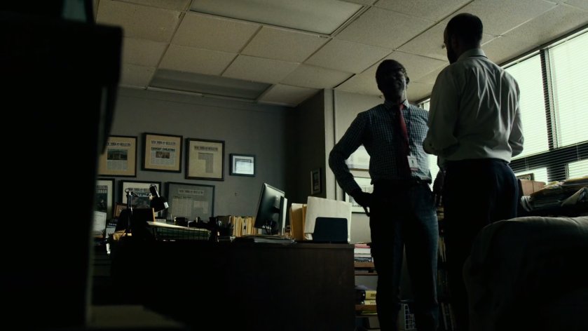 Ellison and Ben Urich in his office.