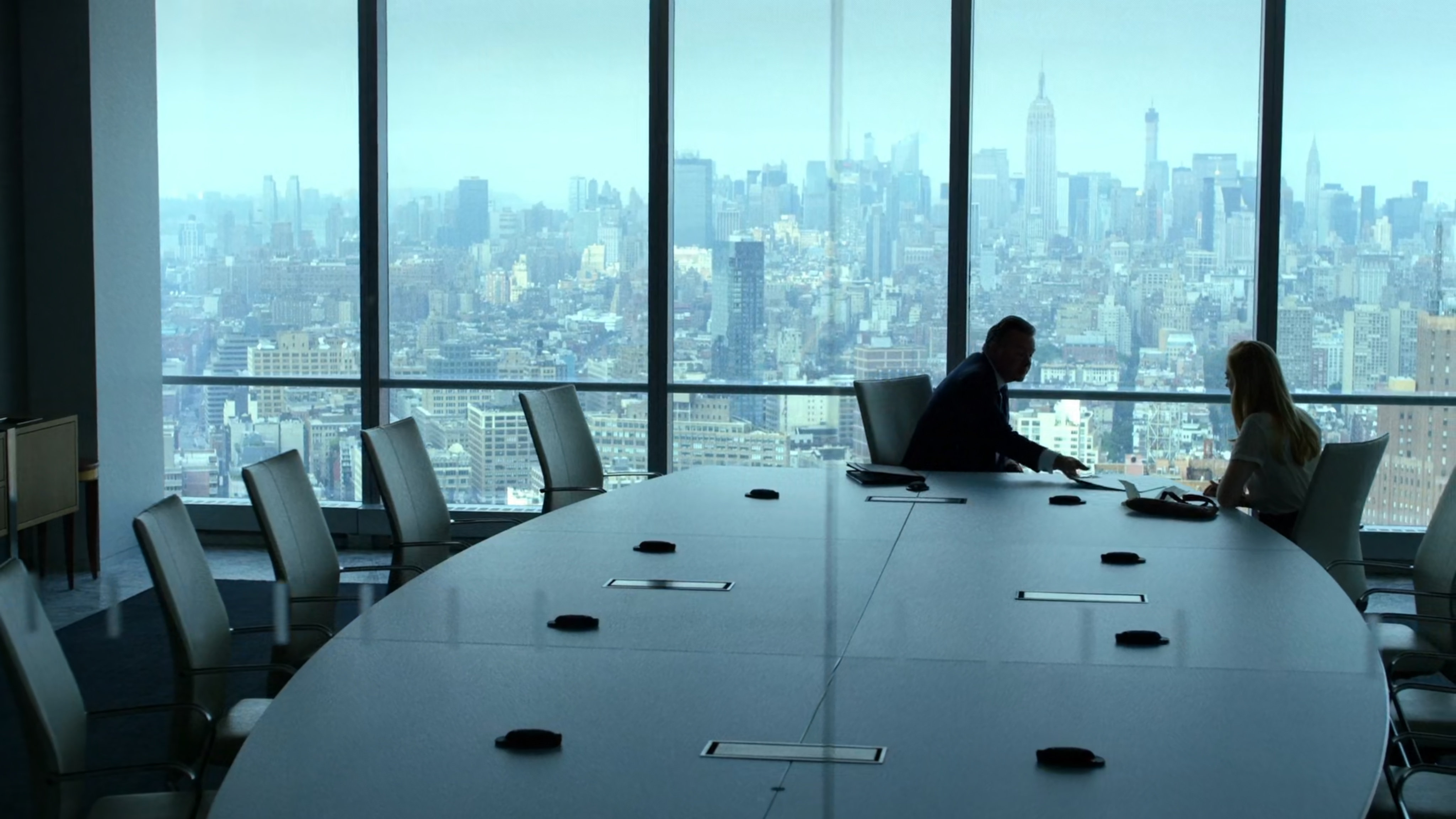 Karen takes a meeting at Kirschner & Braun offices.