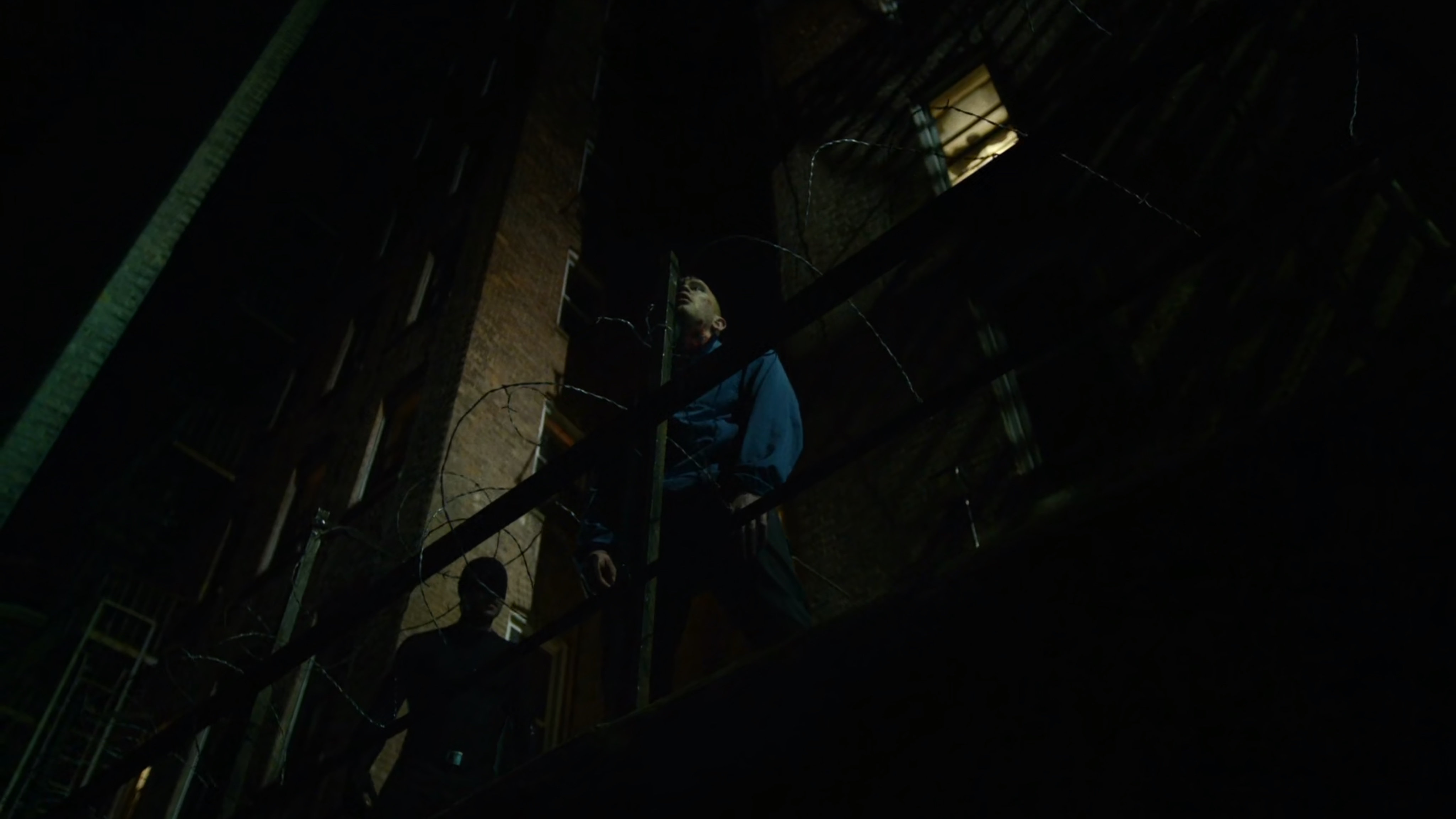 Healy dead in dark alley.