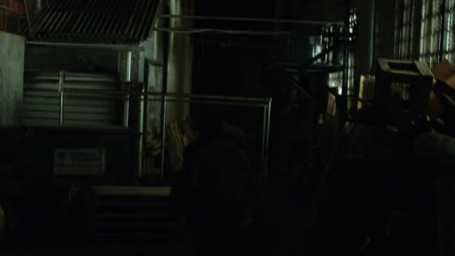 Matt runs through dark alley.