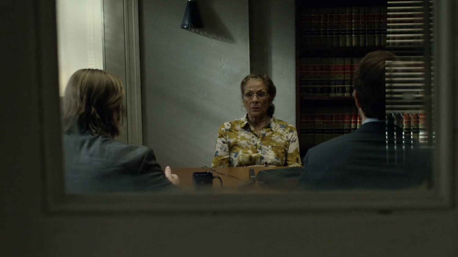 Matt and Foggy meet with Elena Cardenas inside Nelson and Murdock offices.