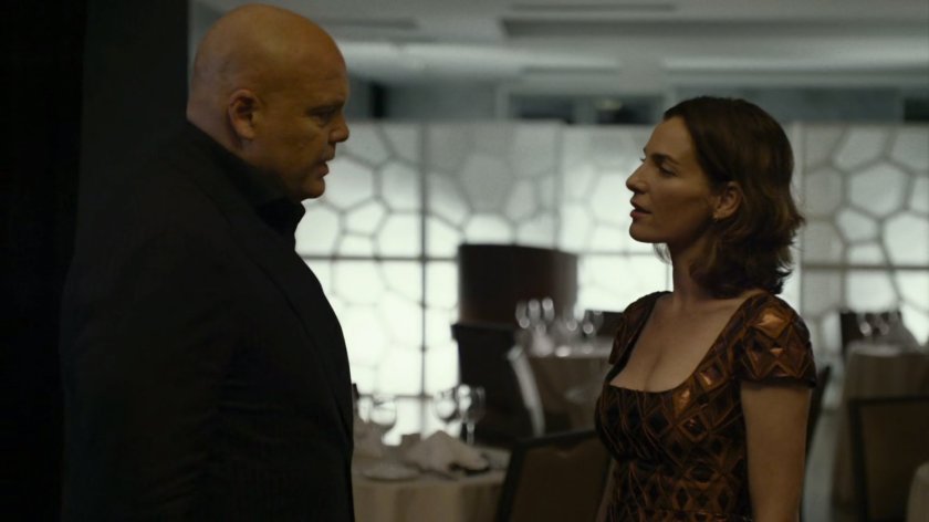 Fisk and Vanessa in Press Lounge restaurant.