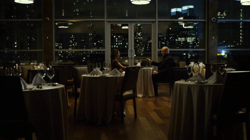 Vanessa and Fisk in Press Lounge restaurant.