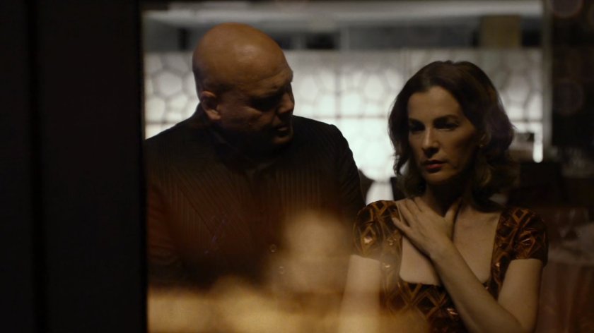 Fisk and Vanessa watch fires from Press Lounge restaurant.