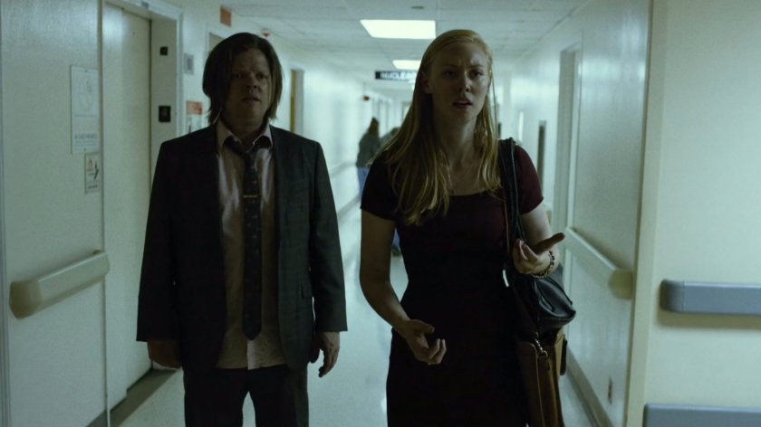 Foggy and Karen in MetroGeneral hospital hallway.