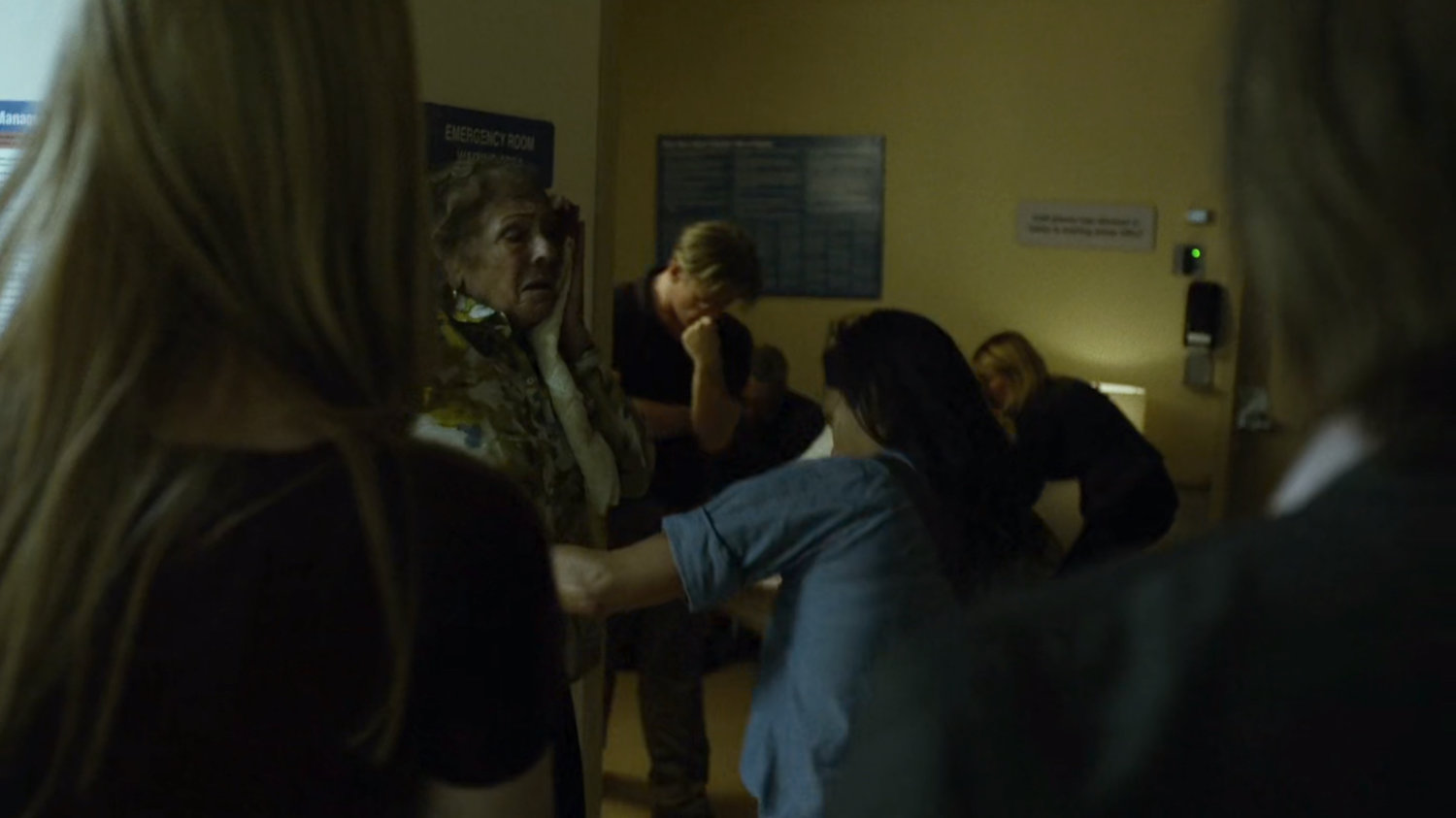 Patients in triage room Metro-General hospital.
