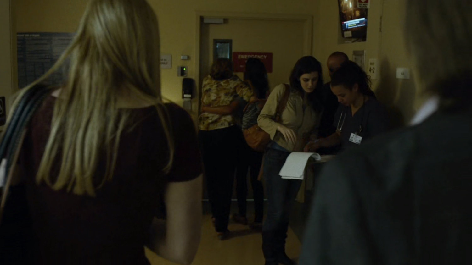 Patients in triage room in Metro-General hospital.