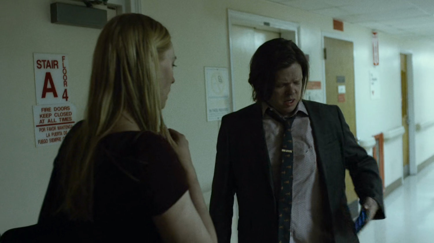 Foggy and Karen in Metro-General hospital hallway.